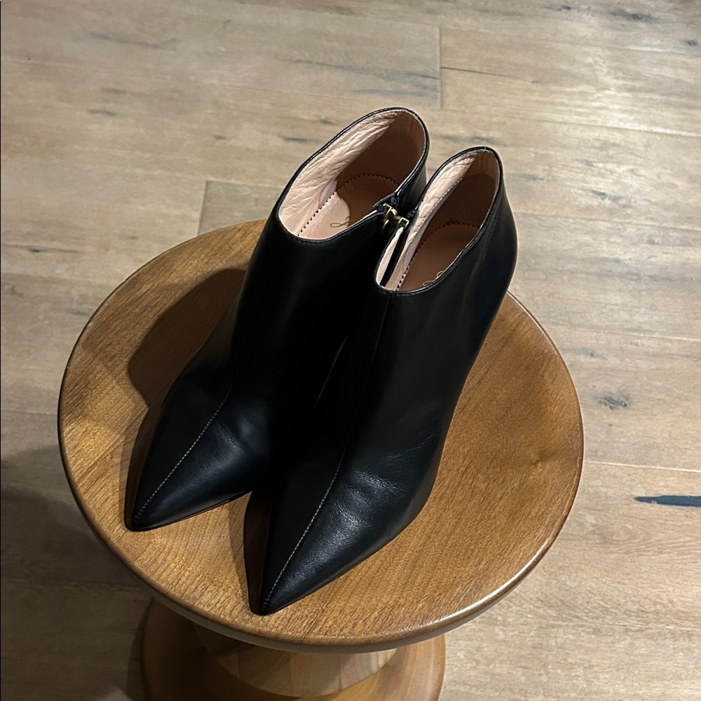 J. Crew Sleek Black Ankle Boots